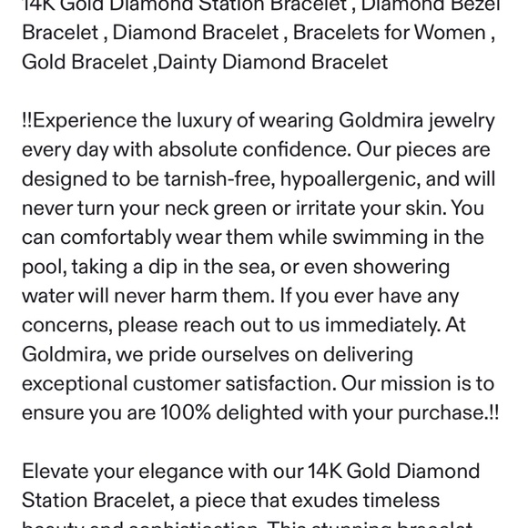 14k and lab diamond bracelet - Picture 5 of 9